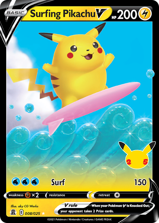 Surfing Pikachu V - 8/25 Celebrations