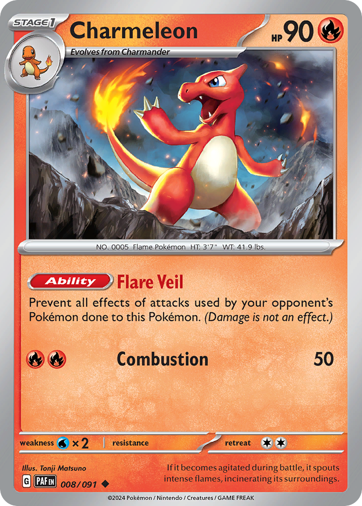 Charmeleon - 8/91 Paldean Fates