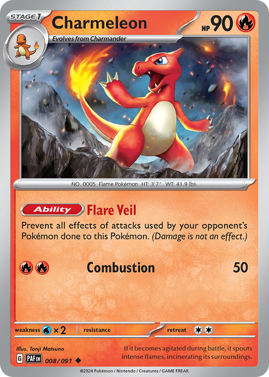 Charmeleon - 8/91 Paldean Fates