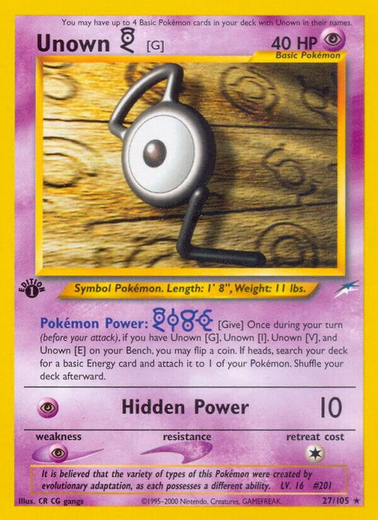 Unown [G] [Neo Destiny] 027/105