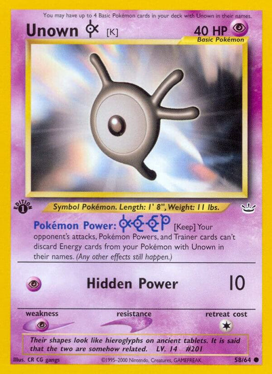 Unown [K] [Neo Revelation] 58/64