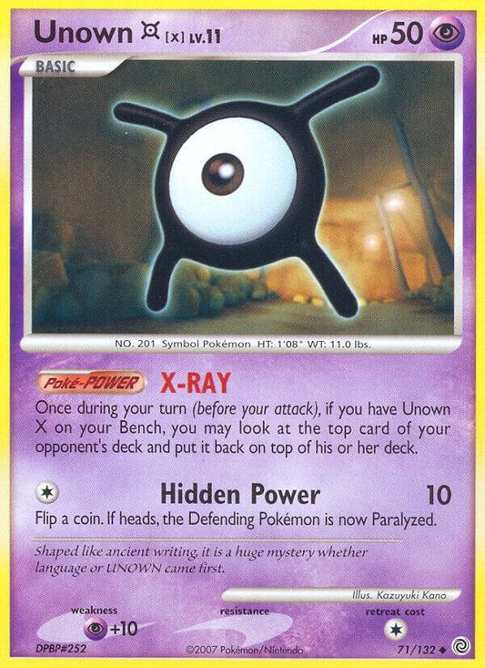 Unown [X] [Secret Wonders] 71/132