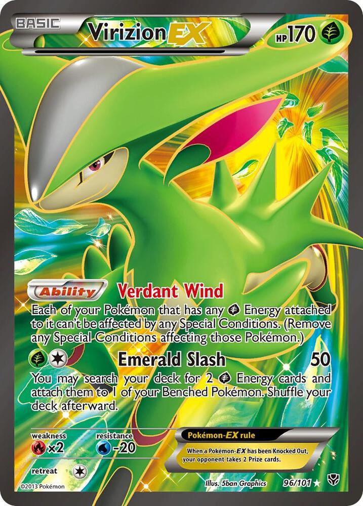 Virizion EX (Full Art) [Plasma Blast] 96/101