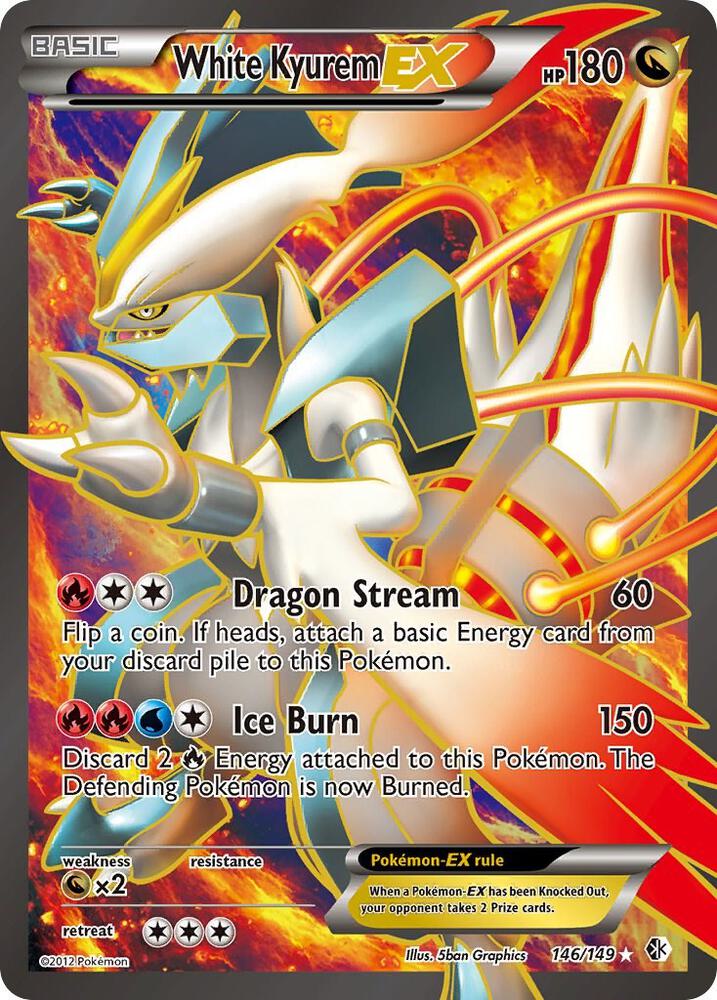 White Kyurem EX (146 Full Art) [Boundaries Crossed] 146/149