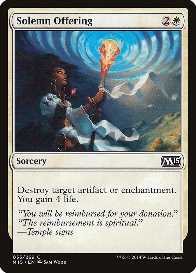 Solemn Offering [Magic 2015 (M15)] 33