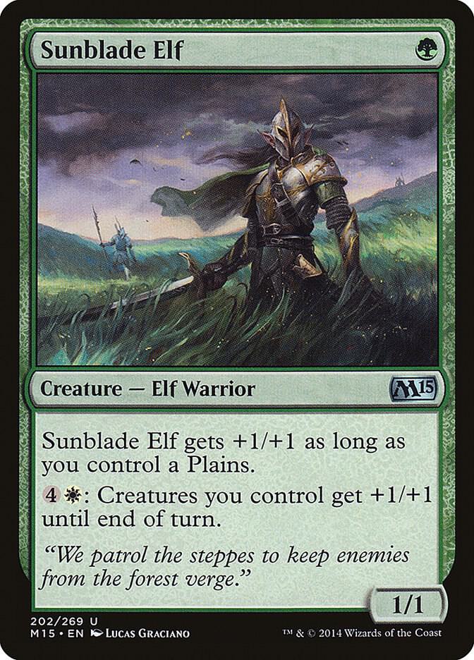 Sunblade Elf [Magic 2015 (M15)] 202