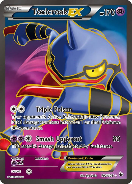 Toxicroak EX (102 Full Art) [XY - Flashfire] 102/106