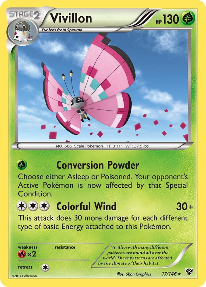 Vivillon (Meadow [Pink]) [XY Base Set] 17/146