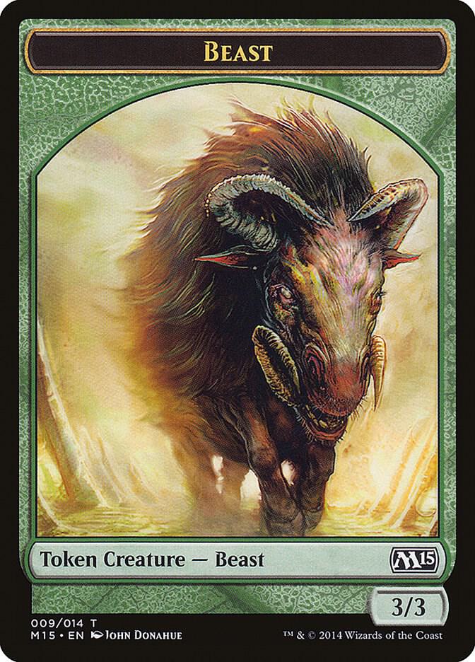 Beast Token (Green) [Magic 2015 (M15)] 9