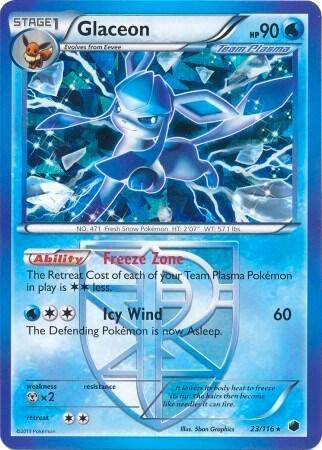Glaceon - 23/116 (BW Plasma Freeze) [Deck Exclusives] 023/116