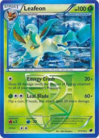 Leafeon - 11/116 (BW Plasma Freeze) [Deck Exclusives] 011/116