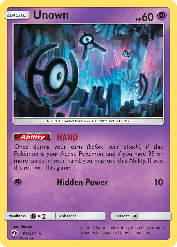 Unown - 91/214 Lost Thunder