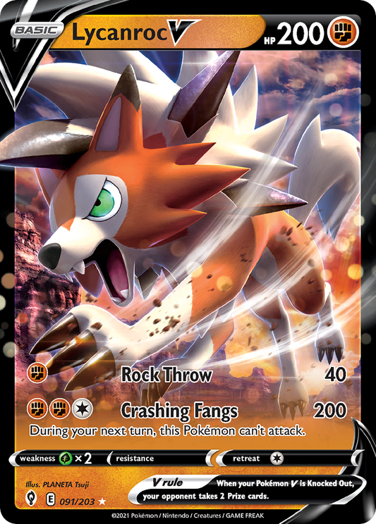 Lycanroc V - 91/203 Evolving Skies