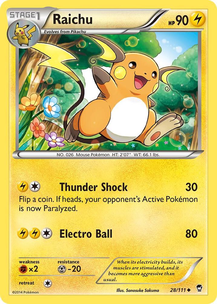 Raichu [XY - Furious Fists] 28/111