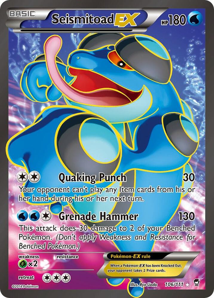 Seismitoad EX (106 Full Art) [XY - Furious Fists] 106/111
