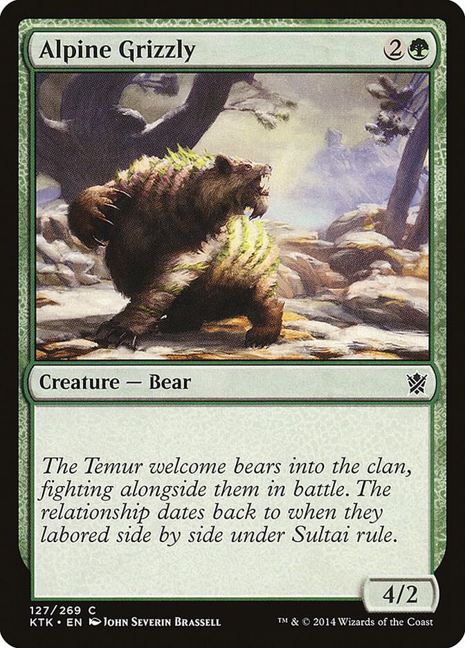 Alpine Grizzly [Khans of Tarkir] 127