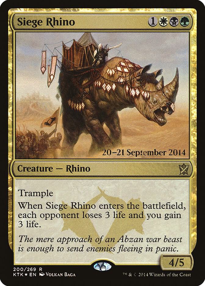 Siege Rhino [Prerelease Cards] 200