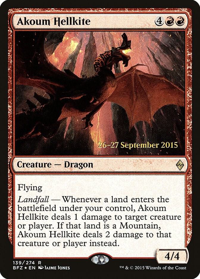Akoum Hellkite [Prerelease Cards] 139