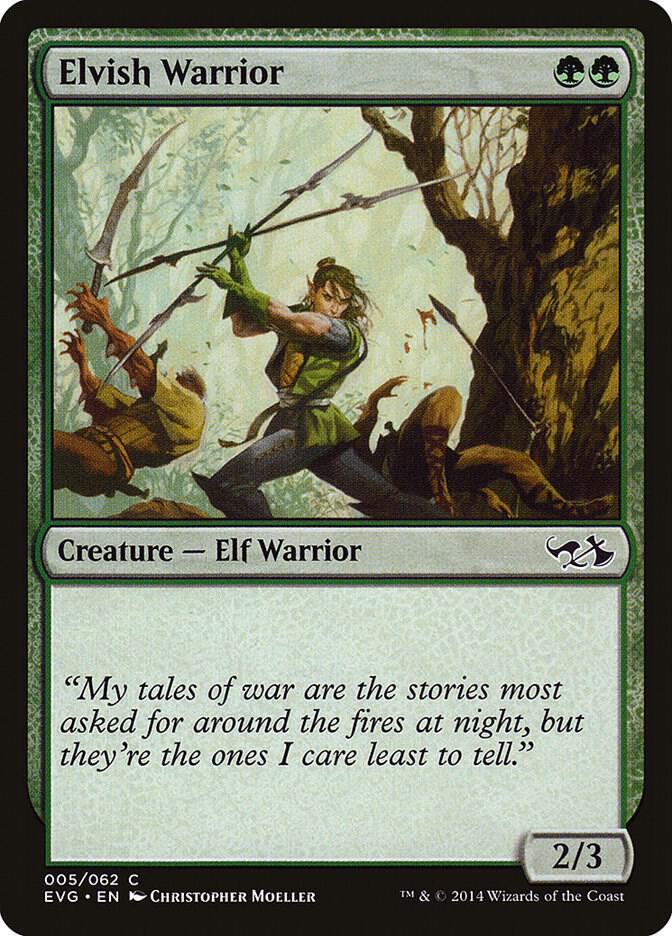 Elvish Warrior [Duel Decks: Anthology] 5