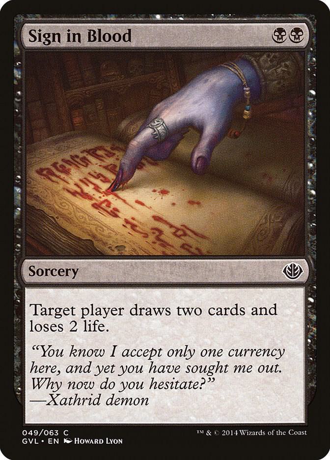 Sign in Blood [Duel Decks: Anthology] 49