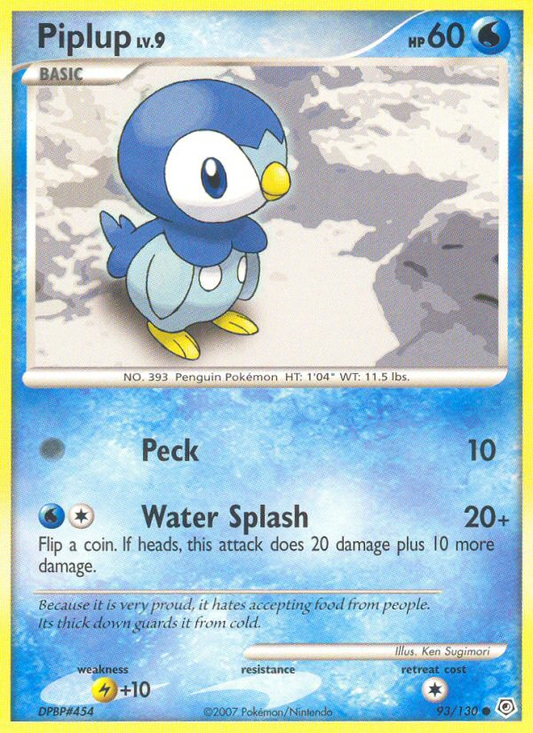 Piplup - 93/130 Diamond & Pearl