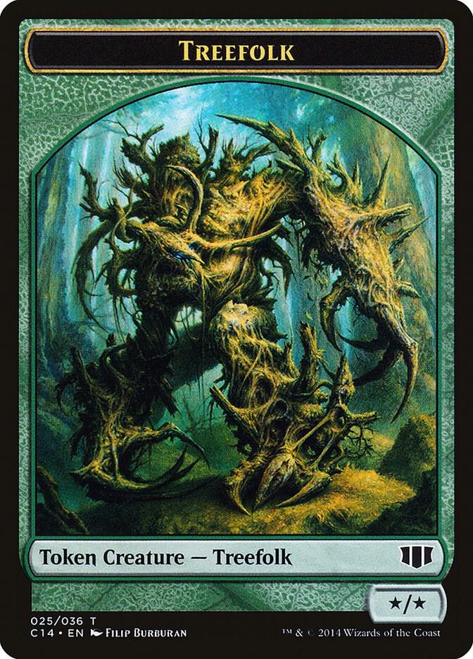 Treefolk // Wolf Double-Sided Token [Commander 2014] 25 // 26