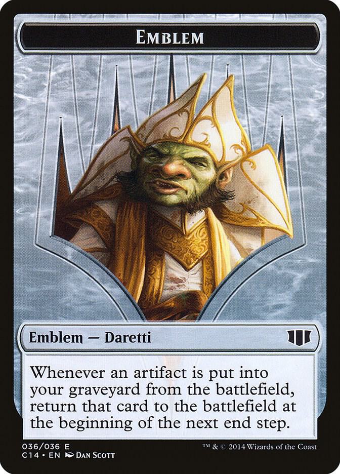 Emblem - Daretti, Scrap Savant // Tuktuk the Returned Double-Sided Token [Commander 2014] 36 // 31