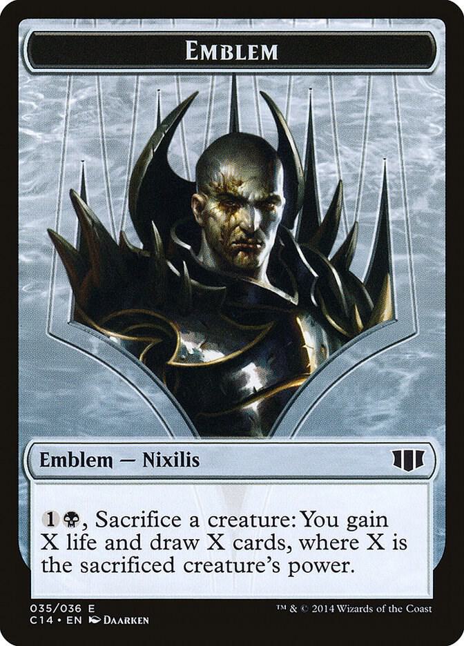 Emblem - Ob Nixilis of the Black Oath // Zombie Double-Sided Token [Commander 2014] 35 // 16