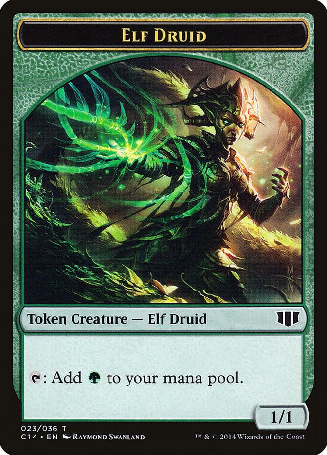Elf Druid // Beast (020) Double-Sided Token [Commander 2014] 23 // 20