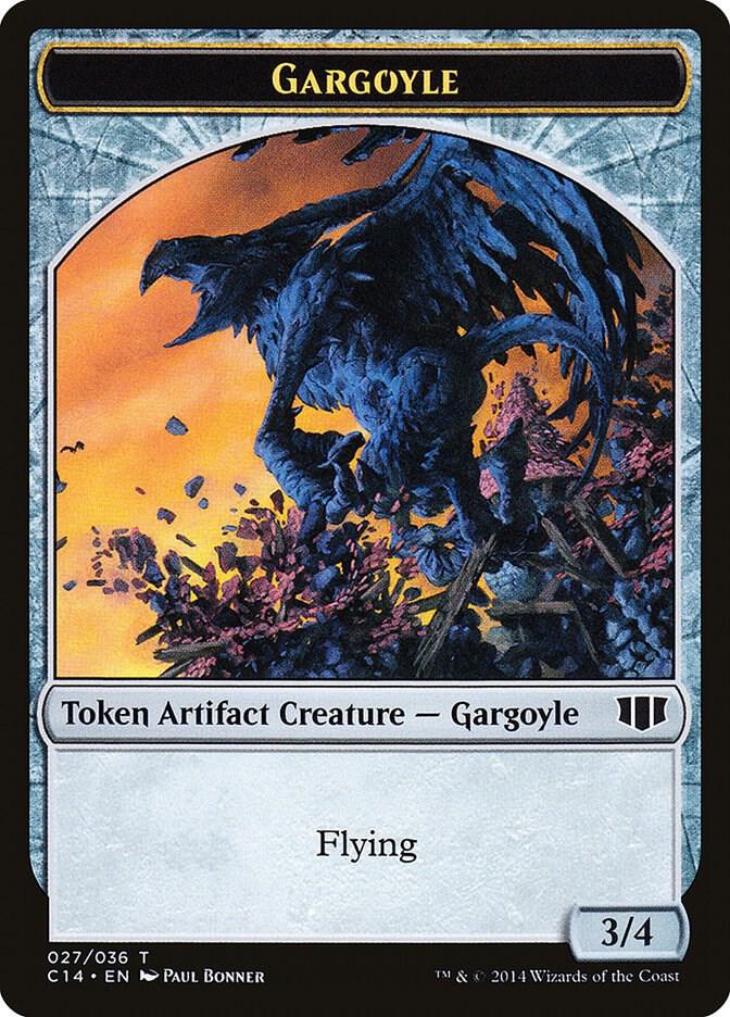 Gargoyle // Elf Warrior Double-Sided Token [Commander 2014] 27 // 24