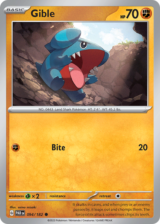 Gible - 94/182 Paradox Rift