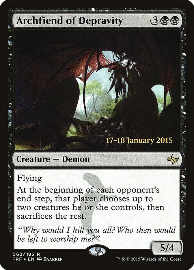 Archfiend of Depravity [Prerelease Cards] 62