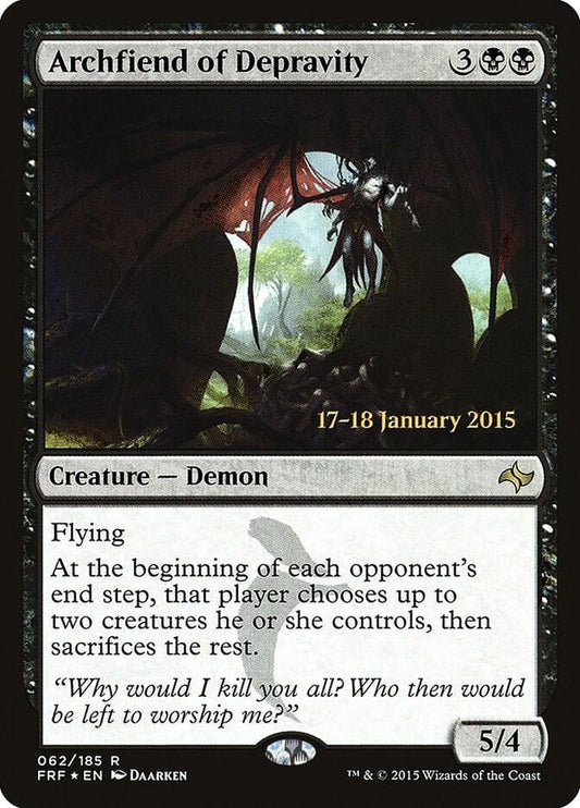 Archfiend of Depravity [Prerelease Cards] 62
