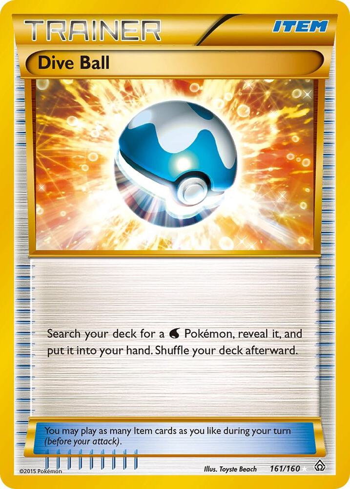 Dive Ball (161 Secret Rare) [XY - Primal Clash] 161/160