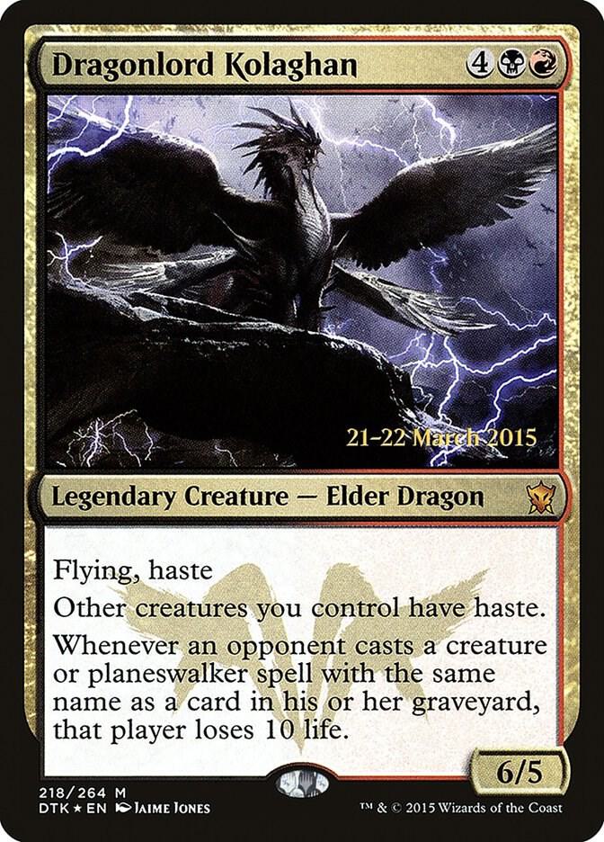 Dragonlord Kolaghan [Prerelease Cards] 218