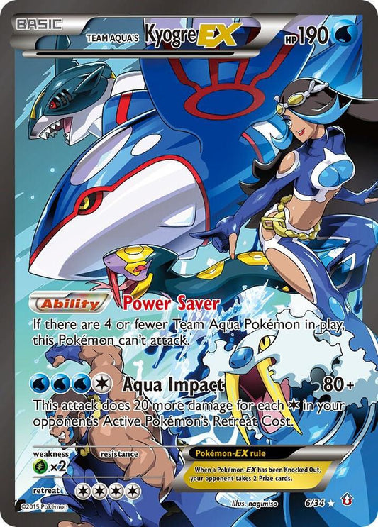 Team Aqua's Kyogre EX [Double Crisis] 6/34