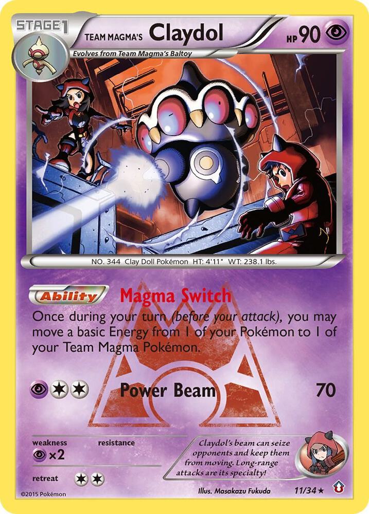 Team Magma's Claydol [Double Crisis] 11/34