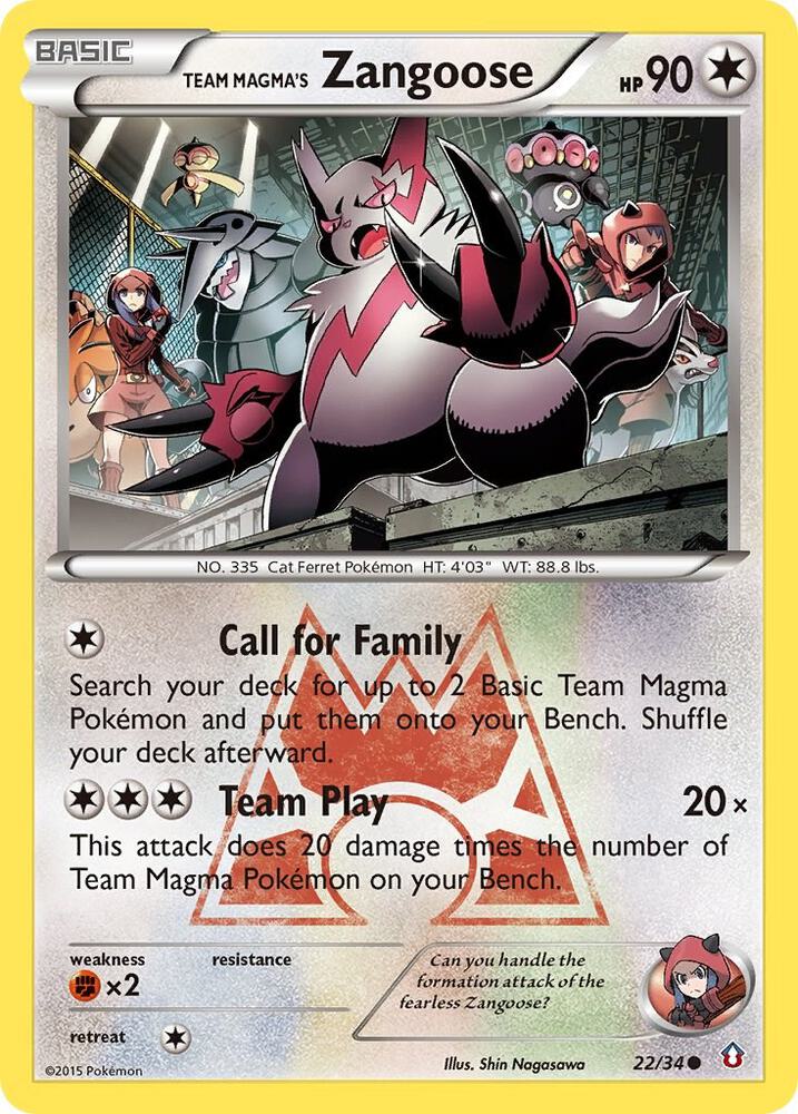 Team Magma's Zangoose [Double Crisis] 22/34
