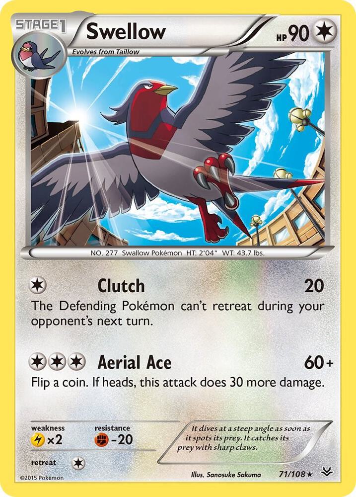 Swellow (71) [XY - Roaring Skies] 71/108