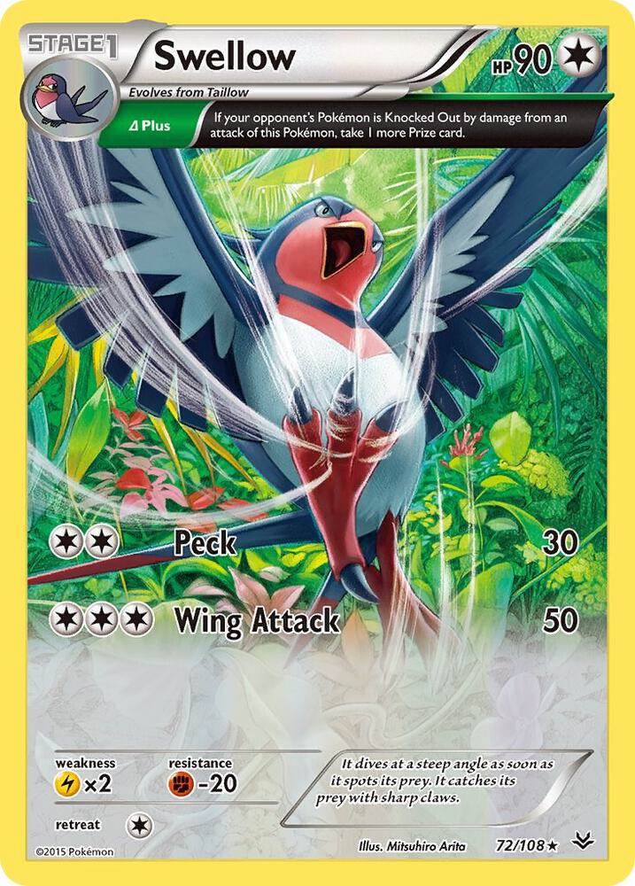 Swellow (72 Delta) [XY - Roaring Skies] 72/108