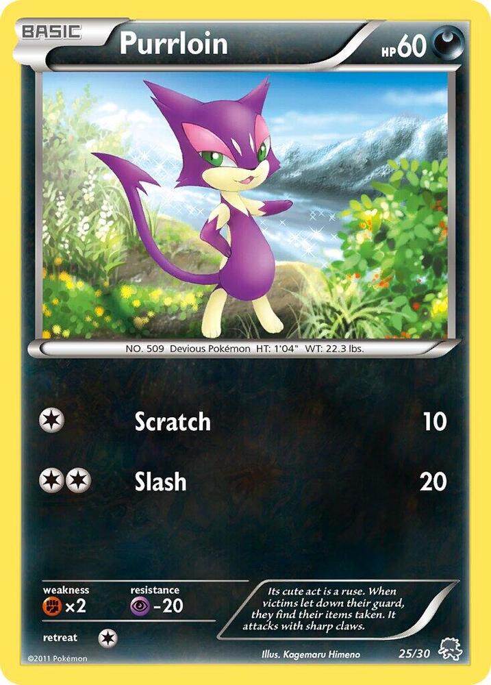 Purrloin (#25) [BW Trainer Kit: Excadrill & Zoroark] 25/30