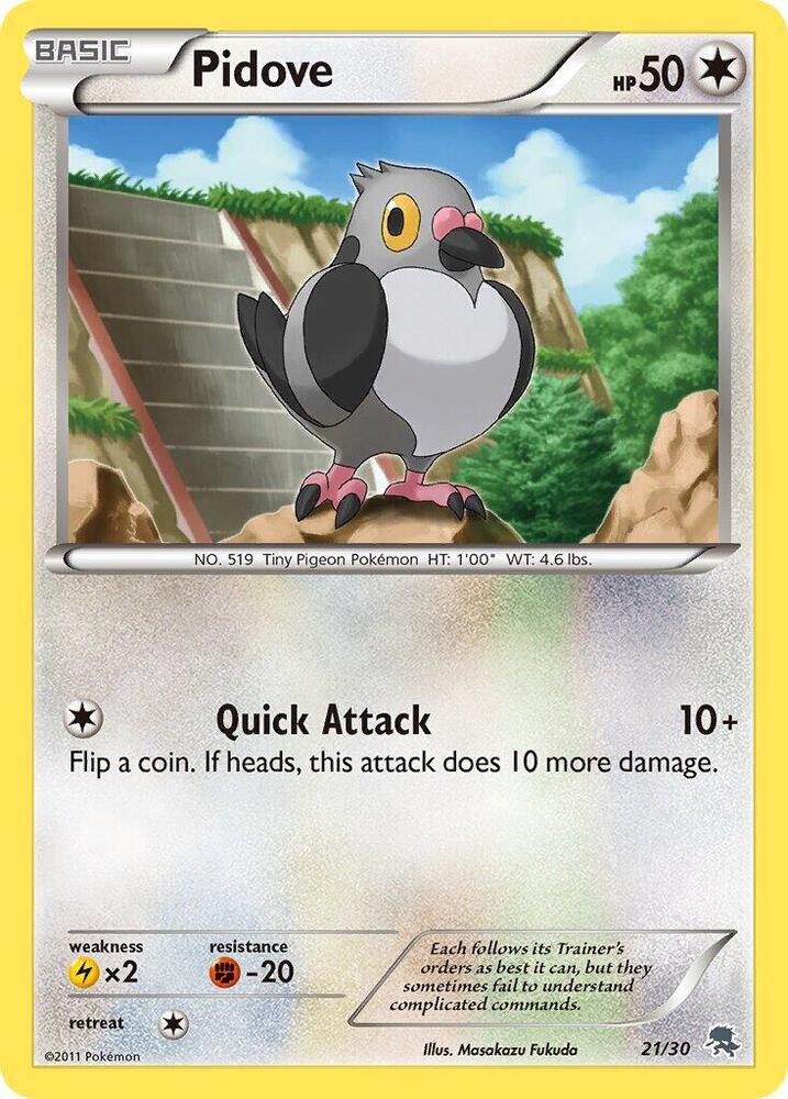 Pidove (#21) [BW Trainer Kit: Excadrill & Zoroark] 21/30