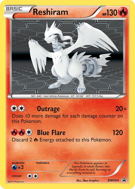 Reshiram - BW004/101 BW Black Star Promos