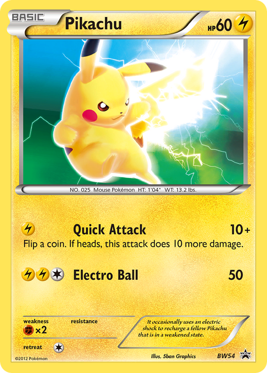 Pikachu - BW54/101 BW Black Star Promos