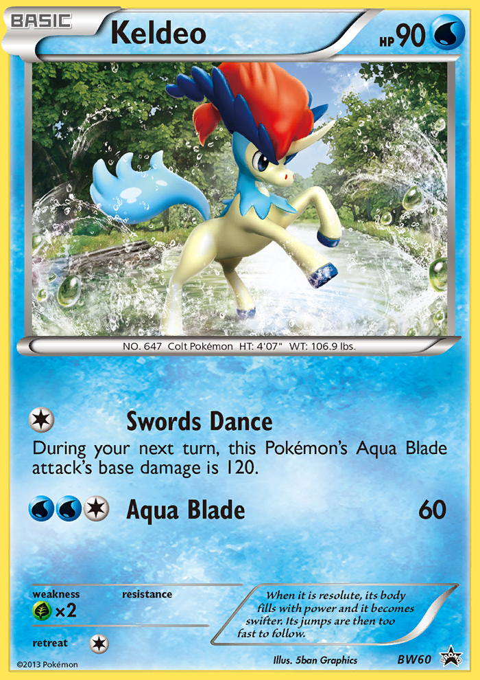 Keldeo - BW60/101 BW Black Star Promos