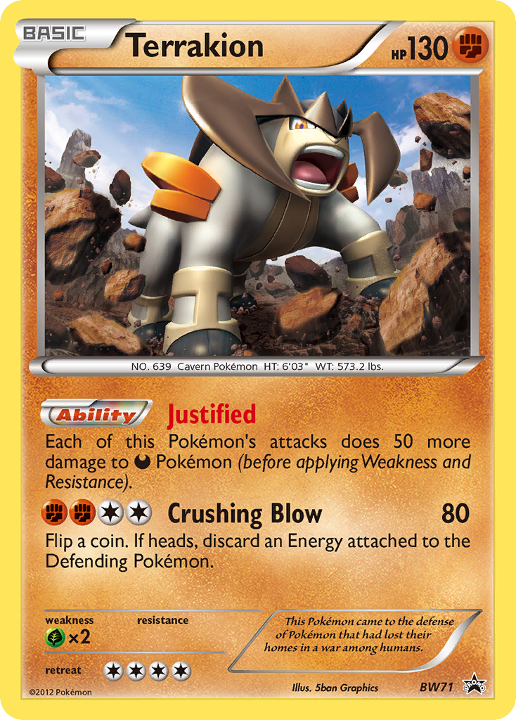 Terrakion - BW71/101 BW Black Star Promos