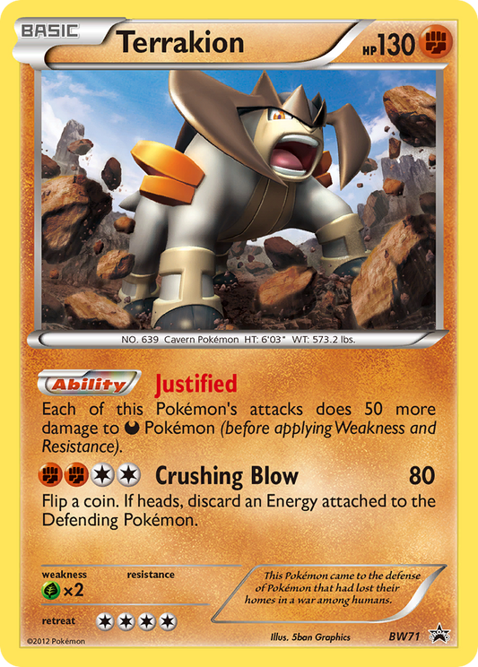 Terrakion - BW71/101 BW Black Star Promos