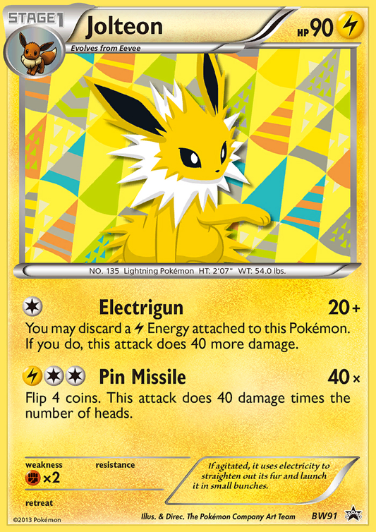 Jolteon - BW91/101 BW Black Star Promos