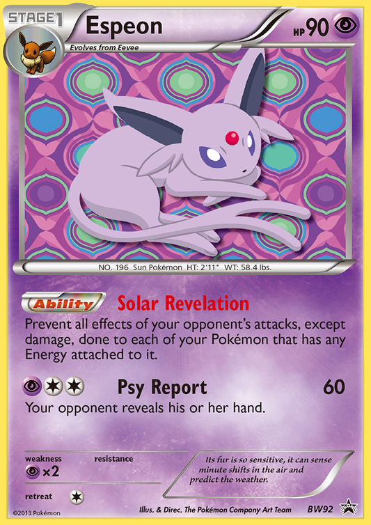 Espeon - BW92/101 BW Black Star Promos