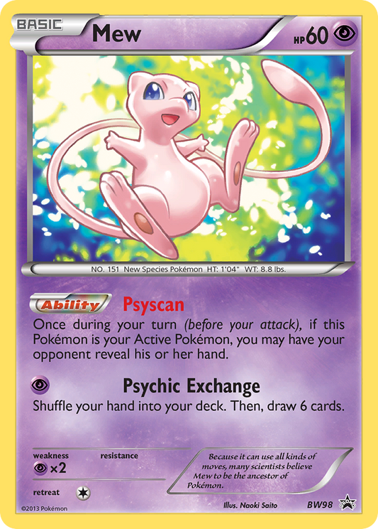 Mew - BW98/101 BW Black Star Promos